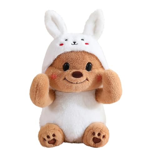 LICHENGTAI Plüschtier Bär mit Kaninchenmütze, Kawaii Bär Plüsch Stofftier Kuscheltier Ausgestopftes Spielzeug Stofftiere Plüschkissen Wurfkissen Geschenk für Kinder Mädchen Jungen LICHENGTAI Plüschtier Bär mit Kaninchenmütze, Kawaii Bär Plüsch Stofftier Kuscheltier Ausgestopftes Spielzeug Stofftiere Plüschkissen Wurfkissen Geschenk für Kinder Mädchen Jungen von LICHENGTAI