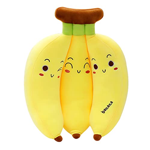 LICHENGTAI Plüschtiere Bananen Kissen Schlafpuppe Plüsch Nette Puppe Weichobstförmige Bananen Kuscheltiere Spielzeug Obst Gefüllte Baumwolle Plüschtier für Kinder Erwachsene von LICHENGTAI