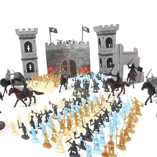 LICHENGTAI Soldatenfiguren Spielsoldaten aus Kunststoff Spielfiguren Set Medieval Armee Soldaten Figuren Mini Militär Modell Spielesets Soldatenfiguren Spielzeug Militärspielset für Kinder Erwachsene von LICHENGTAI