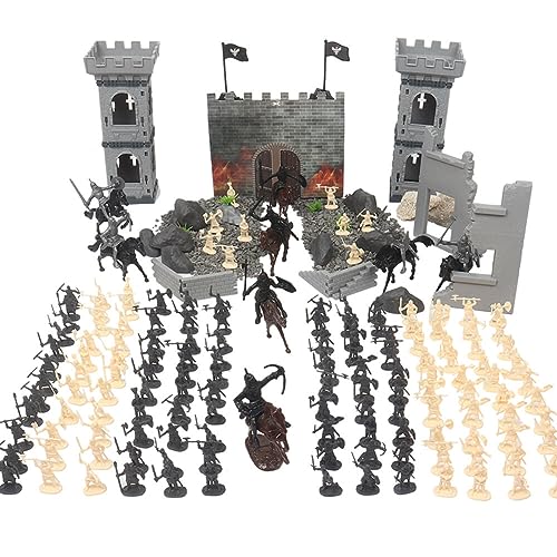 LICHENGTAI Soldatenfiguren Spielsoldaten aus Kunststoff Spielfiguren Set Medieval Armee Soldaten Figuren Mini Militär Modell Spielesets Soldatenfiguren Spielzeug Militärspielset für Kinder Erwachsene von LICHENGTAI