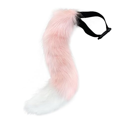 LICHENGTAI fuchsschwanz cosplay Plüsch Kunstpelz Tail Cosplay Groß Lang Tier Fuchs Katze Hund Wolf Schwanz Halloween Anime Großer Schwanz für Halloween Party Kostüm Cosplay verkleiden Tier Tails von LICHENGTAI