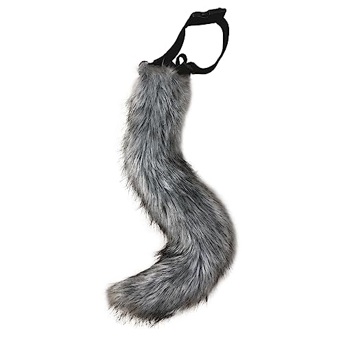 LICHENGTAI fuchsschwanz cosplay Plüsch Kunstpelz Tail Cosplay Groß Lang Tier Fuchs Katze Hund Wolf Schwanz Halloween Anime Großer Schwanz für Halloween Party Kostüm Cosplay verkleiden Tier Tails von LICHENGTAI