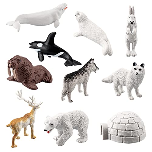 Mini Bauernhof Tierfiguren, 10 Stücke Mini Waldtier Spielzeug Realistische Jumbo Wild Jungle Tiere Figuren Bauernhof Tiere Lernspielzeug Tierfiguren Set Partyzubehör für Kinder Jungen und Mädchen von LICHENGTAI