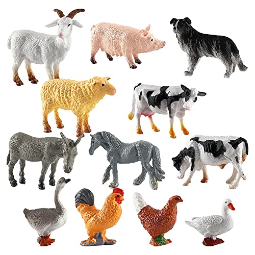 Mini Bauernhof Tierfiguren, 12 Stücke Mini Waldtier Spielzeug Realistische Jumbo Wild Jungle Tiere Figuren Bauernhof Tiere Lernspielzeug Tierfiguren Set Partyzubehör für Kinder Jungen und Mädchen Mini Bauernhof Tierfiguren, 12 Stücke Mini Waldtier Spielzeug Realistische Jumbo Wild Jungle Tiere Figuren Bauernhof Tiere Lernspielzeug Tierfiguren Set Partyzubehör für Kinder Jungen und Mädchen von LICHENGTAI