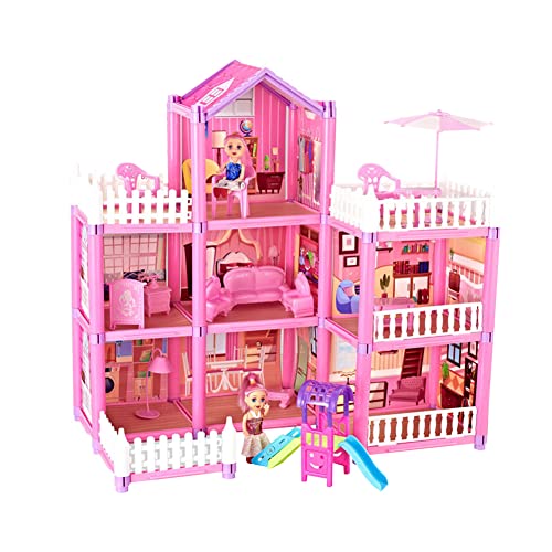 LICHENGTAI Puppenhaus mit Möbeln und Zubehör, Puppenhaus Miniatur mit Möbeln, Traumhaus Puppenhaus Set Kinder DIY Rollenspiel Puppenhaus Puppenstube Dollhouse für Toddler Kinder Junge und Mädchen LICHENGTAI Puppenhaus mit Möbeln und Zubehör, Puppenhaus Miniatur mit Möbeln, Traumhaus Puppenhaus Set Kinder DIY Rollenspiel Puppenhaus Puppenstube Dollhouse für Toddler Kinder Junge und Mädchen von LICHENGTAI