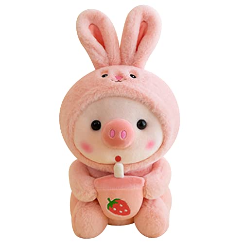 LICHENGTAI Schön Schwein Puppe Spielzeug, Plüschtier Schwein Stofftier Kuscheltier Plüsch-Schwein Plüsch Spielzeug Puppe Figuren Spielzeug Super Weich Dekokissen für Kinder Baby Jungen Mädchen, 25CM von LICHENGTAI