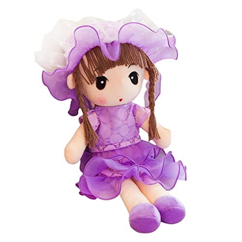 LICHENGTAI Stoffpuppe Babypuppe Püppchen mit Haar, Schöne Puppe Stoffpuppe Plüsch Stofftier Spielzeug Cartoon Deko Toy Geschenk Gift für Kinder Baby Mädchen Plüsch Spielzeug, 45cm von LICHENGTAI