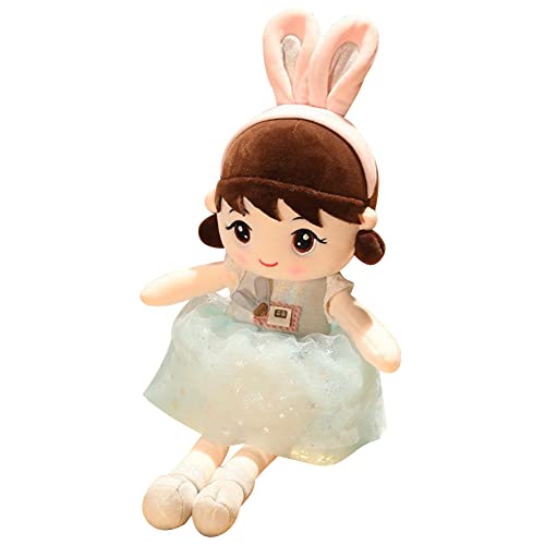 LICHENGTAI Weiche Stoffpuppe, 55CM Stoffpuppe babypuppe Püppchen, Schöne Puppe Stoffpuppe Plüsch Stofftier Spielzeug Cartoon Deko Toy Geschenk Gift für Kinder Baby Mädchen, Blau von LICHENGTAI