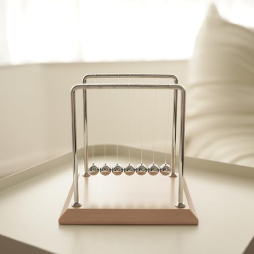 LICRAFT Newtons Wiege Pendel Holzsockel Balance Ball 50+ Sekunden Schwingzeit - Physik Science Kit für Erwachsene und alle Altersgruppen - Unisex LICRAFT Newtons Wiege Pendel Holzsockel Balance Ball 50+ Sekunden Schwingzeit - Physik Science Kit für Erwachsene und alle Altersgruppen - Unisex von LICRAFT