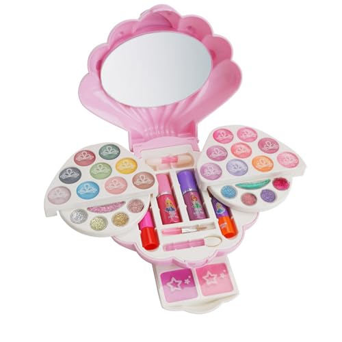 Mädchen-Make-up-Set mit mehrfarbiger Lidschatten-Palette, mehrschichtiges Design, Make-up-Box für 8–12 Jahre von LIENE