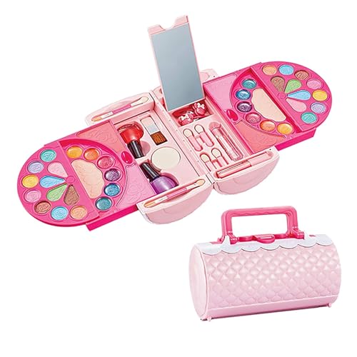 Make-up-Set für Mädchen mit mehrfarbiger Lidschattenpalette, zweischichtiges Design, geeignet für die Make-up-Box von 8–12 Jahren von LIENE