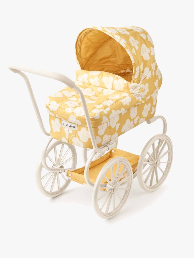 LIEWOOD Adaline Puppenwagen, Flower/Lemon Yellow von LIEWOOD