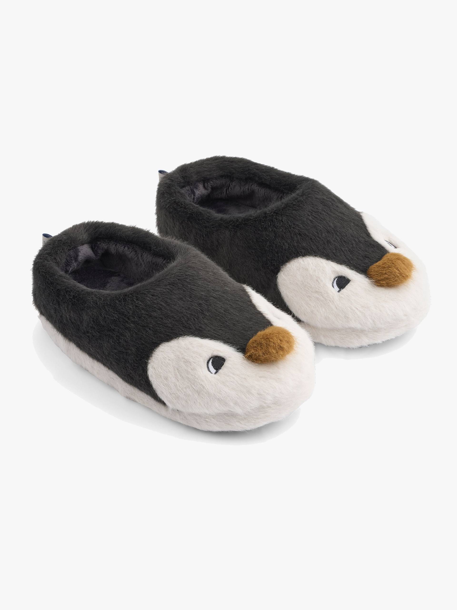 LIEWOOD Aviaja Penguin Hausschuhe, Sandy / Dark grey, 28-29 von LIEWOOD