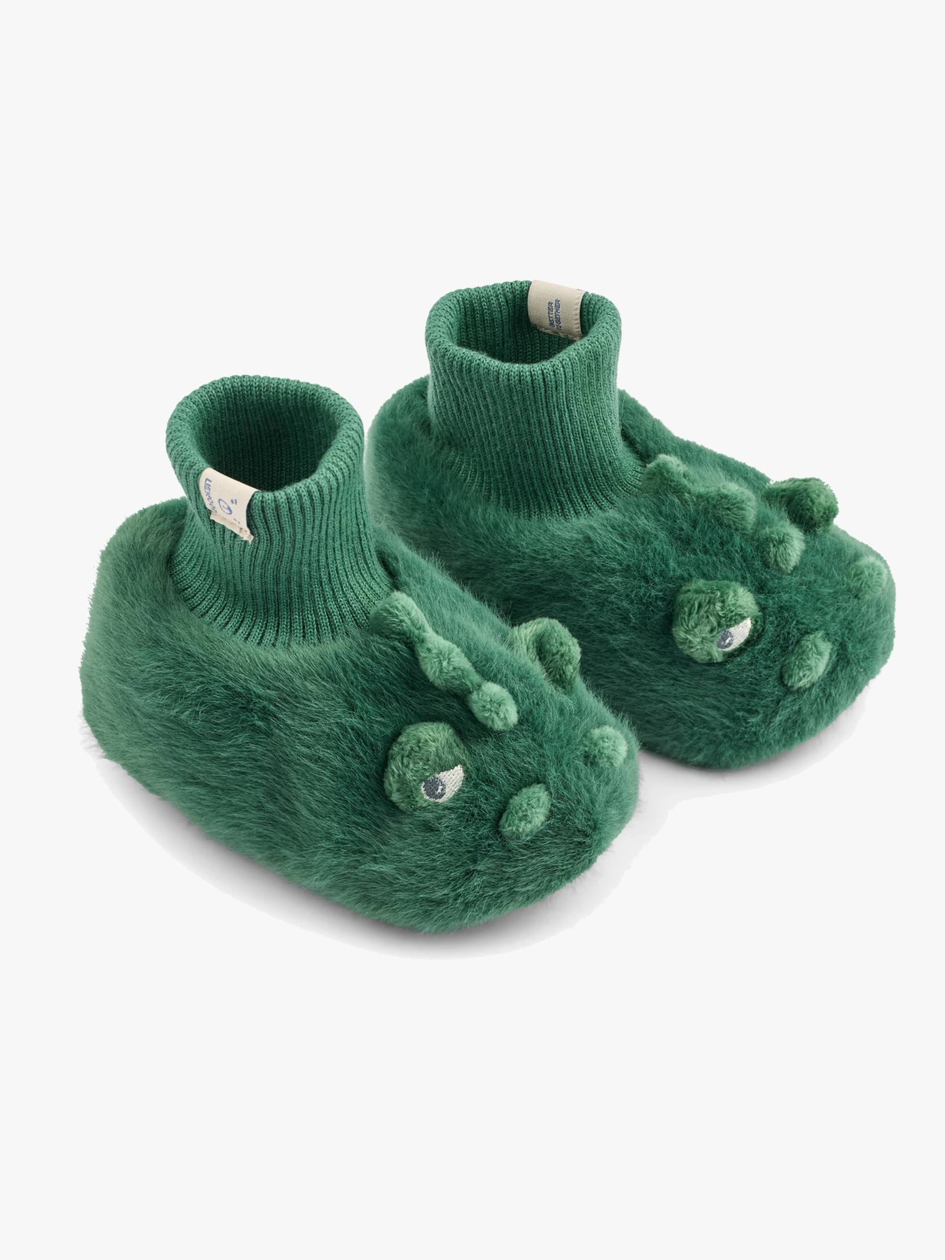 LIEWOOD Beth Crocodile Plush Hausschuhe, Garden green, 18-19 von LIEWOOD