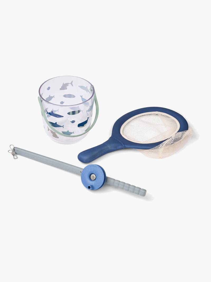 LIEWOOD Cora Krabbe Angel-Set mit Netz, Shark/Dove Blue von LIEWOOD