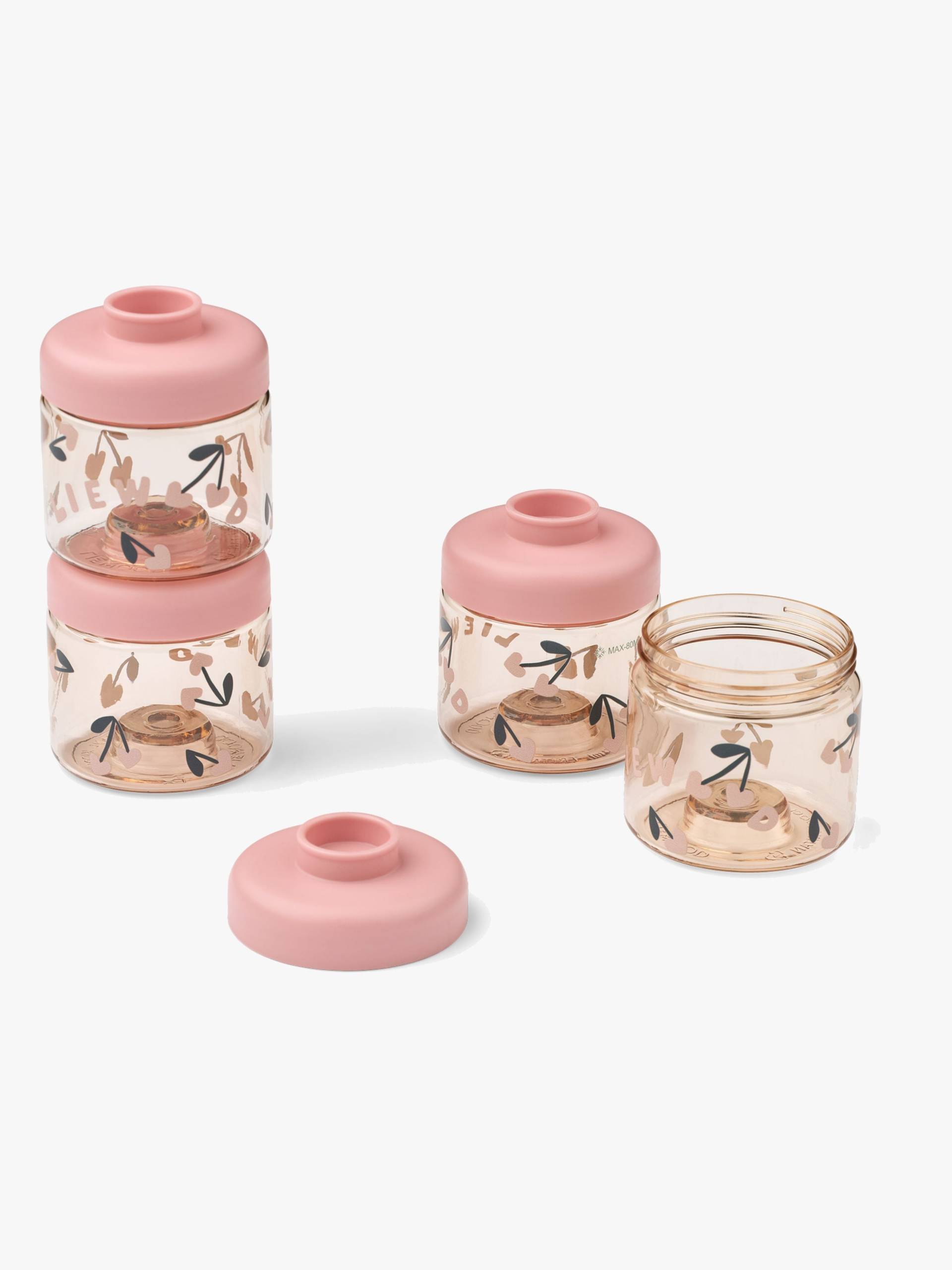 LIEWOOD Dominique Tritan Snackboxen 100 ml 4er-Pack, Cherry heart/Rosey von LIEWOOD