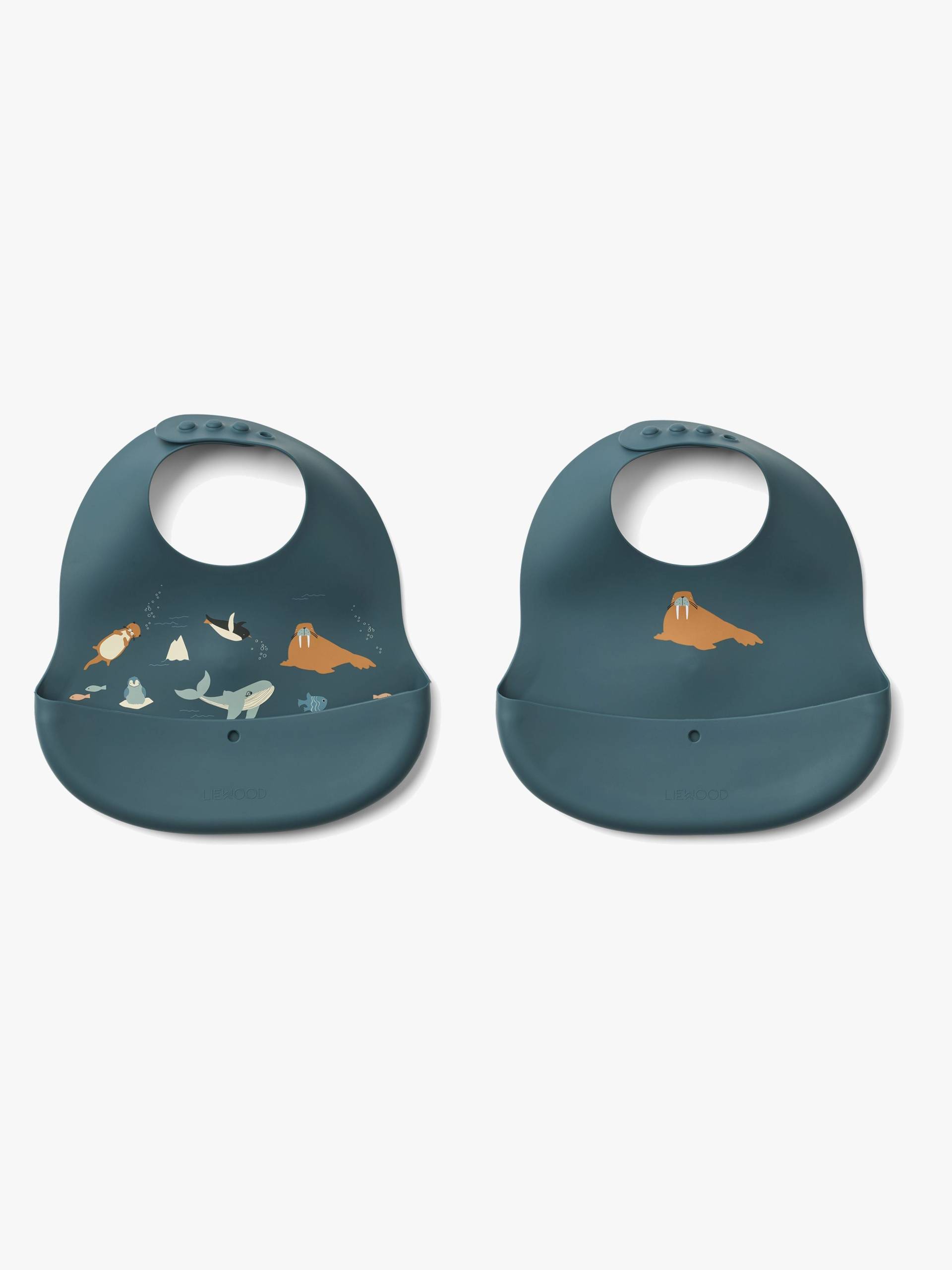LIEWOOD Ember Gemusterte Lätzchen 2er-Pack, Arctic Sea/Ocean view von LIEWOOD