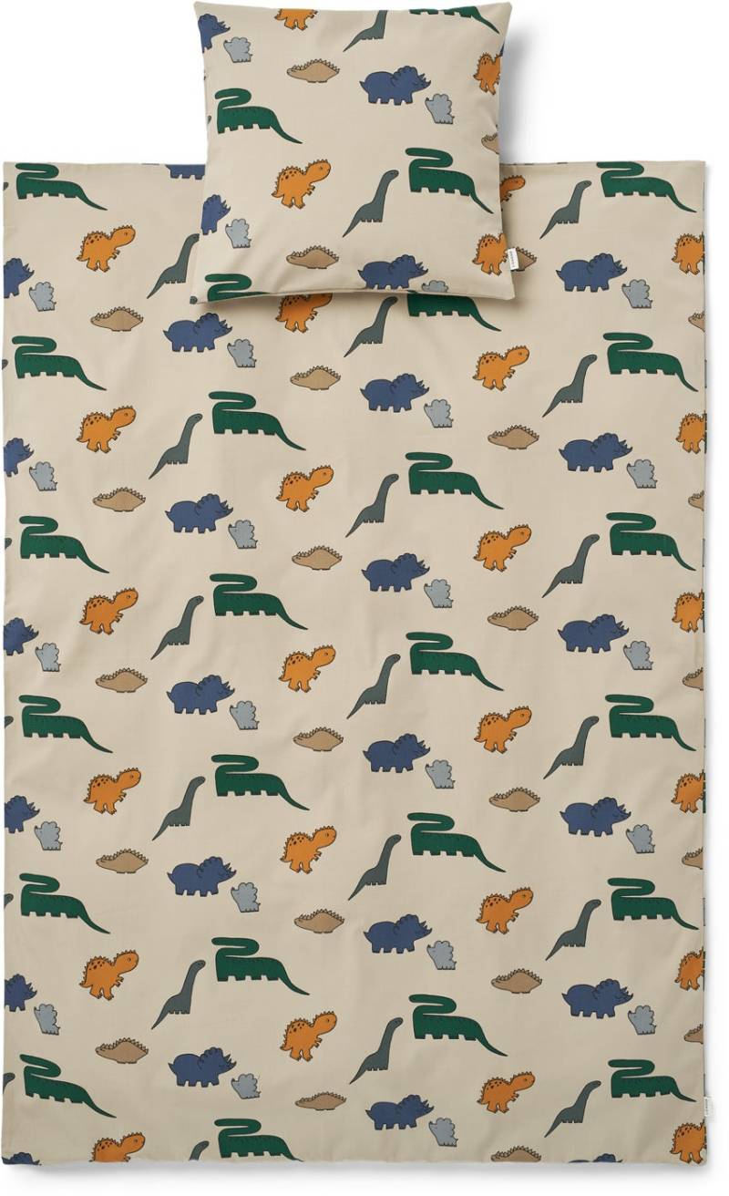 LIEWOOD Ingeborg Bettwäsche 100x135 Babybett, Dinosaurs/Mist von LIEWOOD