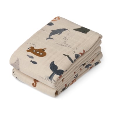 LIEWOOD Lewis Musselin Tücher 2er-Pack sea creature/sandy von Liewood