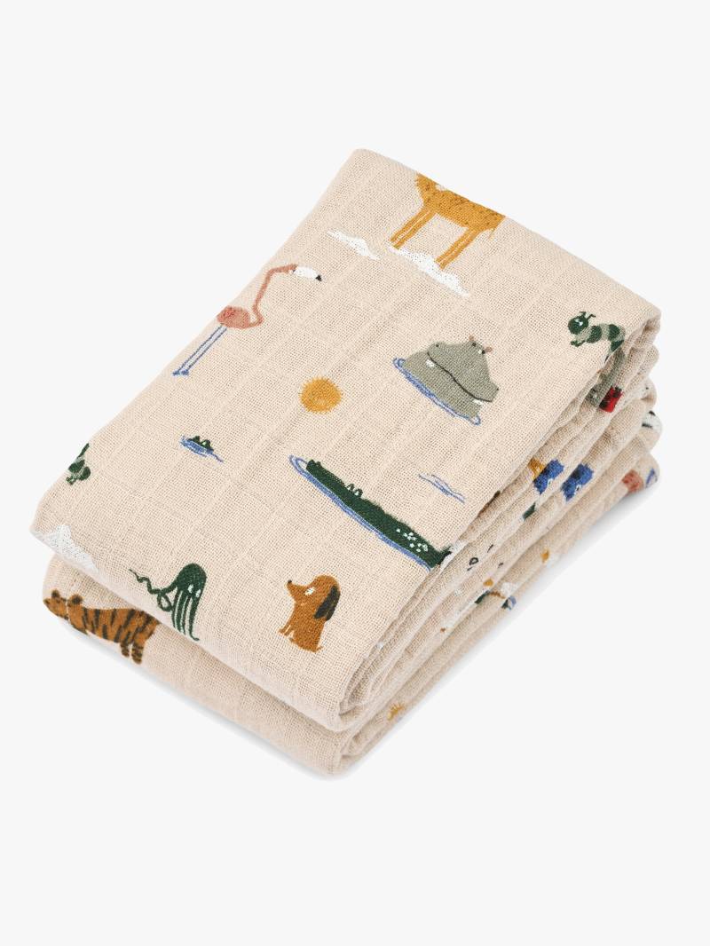 LIEWOOD Lewis Musselintuch 2er-Pack, Around the world/Sandy von LIEWOOD