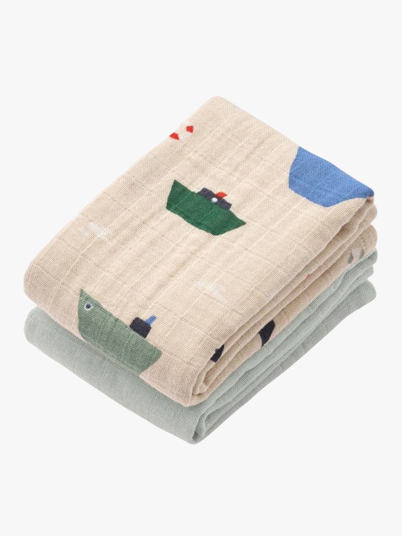 LIEWOOD Lewis Musselintuch 2er-Pack, Sailing/Dove blue mix von LIEWOOD