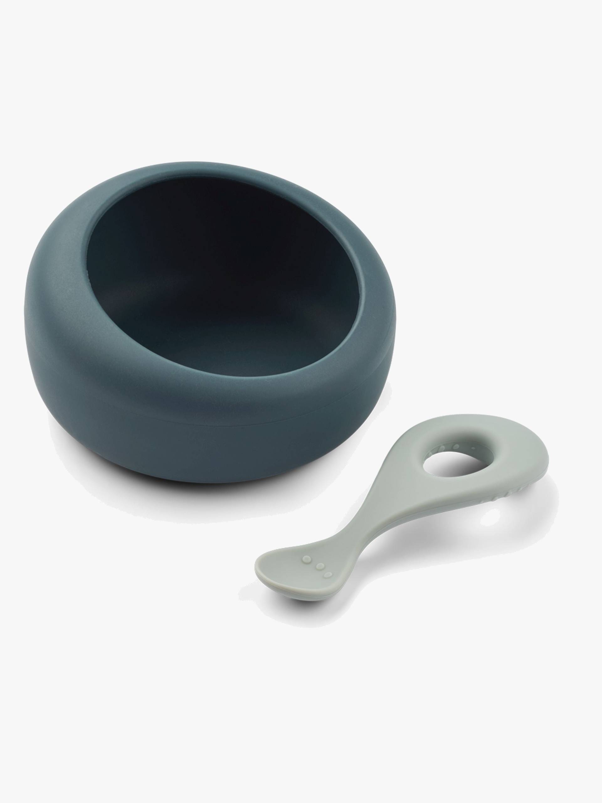 LIEWOOD Sparia Schüssel &  Löffel Set, Whale blue/Dove blue von LIEWOOD