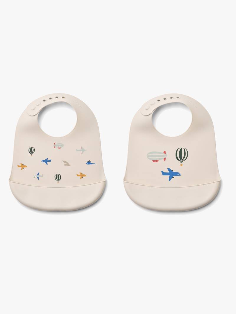 LIEWOOD Tilda Gemustert Lätzchen Silikon 2er-Pack, Aviator/Ecru LIEWOOD Tilda Gemustert Lätzchen Silikon 2er-Pack, Aviator/Ecru von LIEWOOD