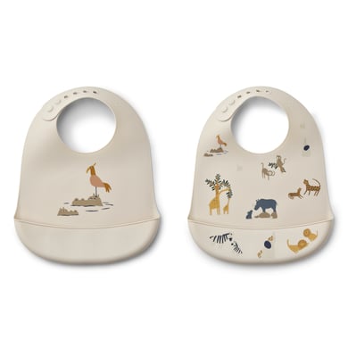 LIEWOOD Tilda Silikon Lätzchen 2er-Pack all together/sandy von Liewood