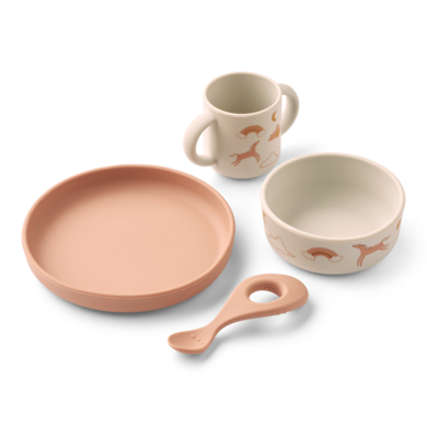 LIEWOOD Vivi Silikongeschirrset 4er-Pack dream/ecru von Liewood