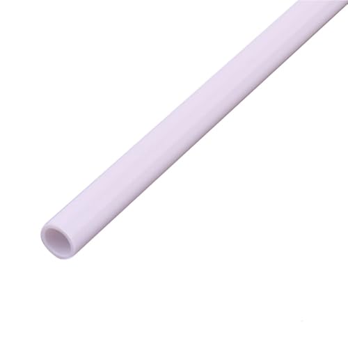 LIFABOLA 5 Stück weiße Stangenstangen-Hohlrohre, Kunststoff-Hartschlauch DIY Modellbau, Länge 25 cm, weiße runde ABS-Hohlrohrrohre(3mm) von LIFABOLA