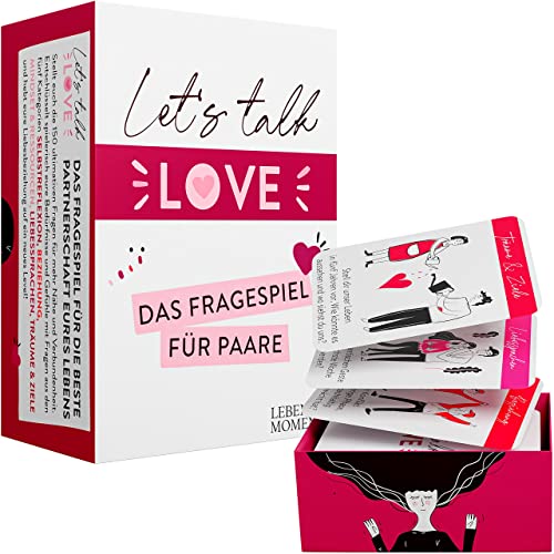 LIFEBOARD Let's Talk Love – Paarspiel – Das beste Fragespiel für Paare und Verliebte – Geschenk für Sie und Ihn – Geschenkidee zum Jahrestag – Glückliche Beziehung – Lifeboard Partner von LIFEBOARD