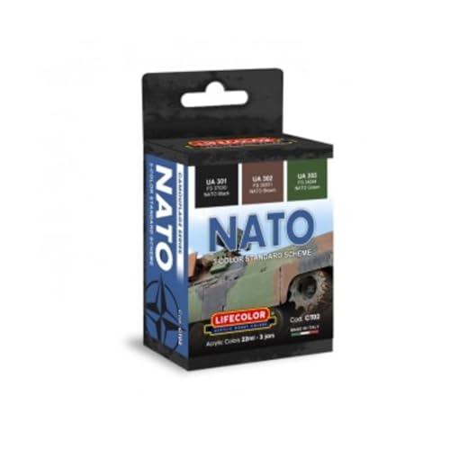 LIFECOLOR - Farbset Nato 3-color Standard Scheme | lifecolor|ct02| 3 x 22 ml Modellbau Panzer Promo von LIFECOLOR
