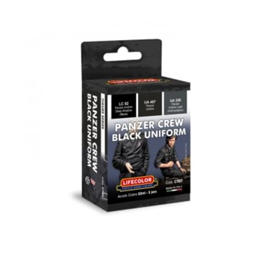 LIFECOLOR - Farbset Panzer Crew Black Uniform | lifecolor|ct07| 3 x 22 ml Modellbau Panzer Promo von LIFECOLOR