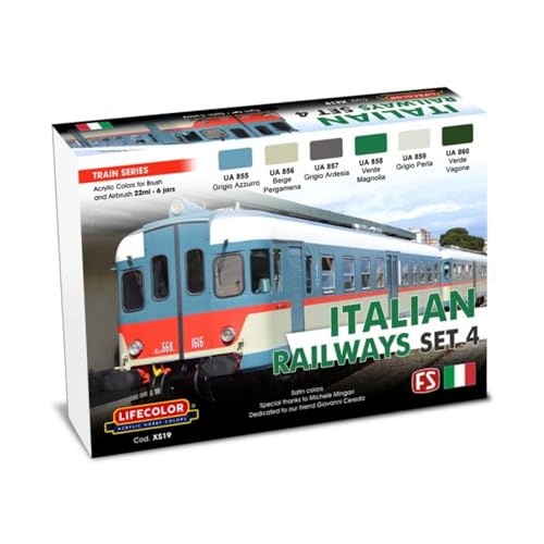 LIFECOLOR - Italienische Railways Set 4 - 6 x 22 ml | Lifecolor | lcxs19 Modellbau Panzer Promo von LIFECOLOR
