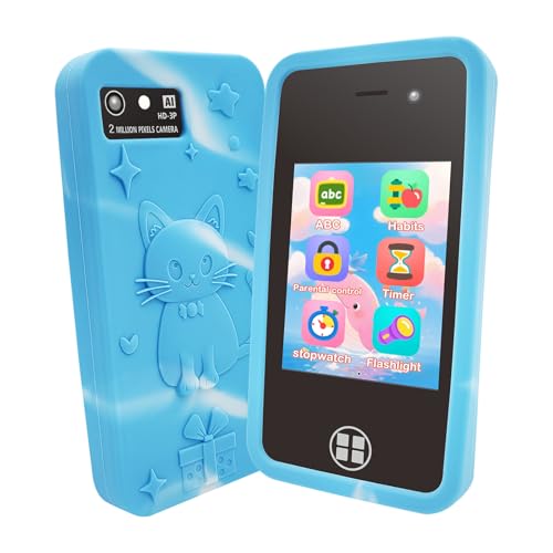 Kinder-Smartphone für Jungen, Weihnachts- und Geburtstagsgeschenke für Mädchen im Alter von 3–10 Jahren, Kinderspielzeug, Handy, 7,6 cm (3 Zoll) Touchscreen für Kleinkinder, Lernspielzeug, Telefon mit von LIFEMOI