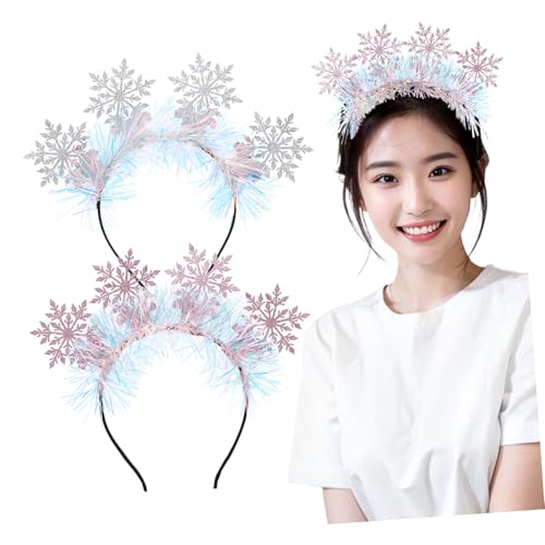 LIFKICH 2 Stk. Teiliges Schneeflocken Haarband Elastisch Glitzerndes Weihnachts Stirnband Robust und Wiederverwendbar Festliches Party Accessoire für Damen und Mädchen für Weihnachten und LIFKICH 2 Stk. Teiliges Schneeflocken Haarband Elastisch Glitzerndes Weihnachts Stirnband Robust und Wiederverwendbar Festliches Party Accessoire für Damen und Mädchen für Weihnachten und von LIFKICH