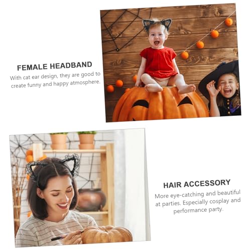 LIFKICH 2 Stück Schwarzes Katzenohren spitzen stirnband Kreatives Atmungsaktives Veil Hairband Auffälliges Party accessoire für Erwachsene und Cosplay Komfortabel und Rutschfest für LIFKICH 2 Stück Schwarzes Katzenohren spitzen stirnband Kreatives Atmungsaktives Veil Hairband Auffälliges Party accessoire für Erwachsene und Cosplay Komfortabel und Rutschfest für von LIFKICH