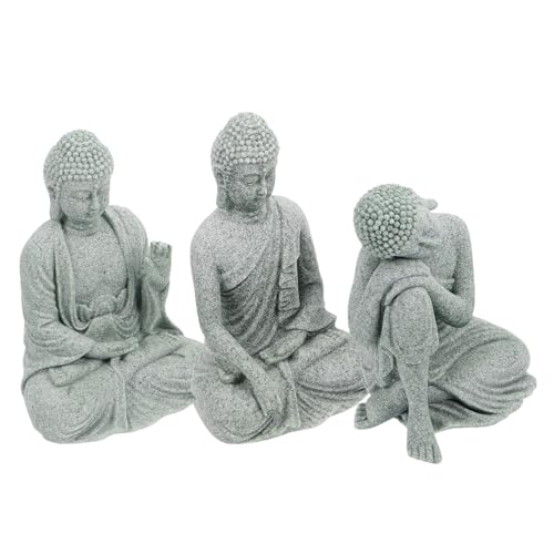 LIFKICH Meditierende Buddha-Figuren Aus Sandstein 3er-Pack Spirituelle Heimdekoration Feng Shui Aquarium Büro LIFKICH Meditierende Buddha-Figuren Aus Sandstein 3er-Pack Spirituelle Heimdekoration Feng Shui Aquarium Büro von LIFKICH