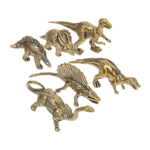 LIFKICH Elegantes 6-teiliges Miniatur-Dinosaurier-figurenset Aus Messing Gefertigte Dinosaurier-Ornamente für Die Inneneinrichtung für Dino-Liebhaber LIFKICH Elegantes 6-teiliges Miniatur-Dinosaurier-figurenset Aus Messing Gefertigte Dinosaurier-Ornamente für Die Inneneinrichtung für Dino-Liebhaber von LIFKICH