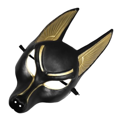 LIFKICH Anubis Maske für Halloween Vintage Cosplay Maske aus Kunststoff für Kostümparty Maskenball und Rollenspiele Schöne für Fotos und Partys LIFKICH Anubis Maske für Halloween Vintage Cosplay Maske aus Kunststoff für Kostümparty Maskenball und Rollenspiele Schöne für Fotos und Partys von LIFKICH