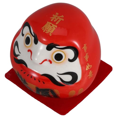 LIFKICH Japanische Keramikfigur Glückskatze Ornament Tischdekoration Wackelfigur Armaturenbrettdekor Wohndekor von LIFKICH