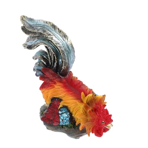 LIFKICH Resin Hahn Figur Gartenornament Lebensecht Detailreich Wetterfest für Terrasse Teich Dekoration Einzigartiges Hahn Modell für Außenbereich LIFKICH Resin Hahn Figur Gartenornament Lebensecht Detailreich Wetterfest für Terrasse Teich Dekoration Einzigartiges Hahn Modell für Außenbereich von LIFKICH