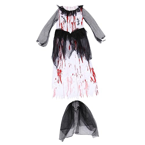 LIFKOME 1 Satz 2 Stück Kleines Mädchen blutbeflecktes Kleid der Geisterbraut Brautkleid Halloween blutig kinderkleider kinderkleidung Performance-Kleidung Brautkostüm Polyester Weiß LIFKOME 1 Satz 2 Stück Kleines Mädchen blutbeflecktes Kleid der Geisterbraut Brautkleid Halloween blutig kinderkleider kinderkleidung Performance-Kleidung Brautkostüm Polyester Weiß von LIFKOME