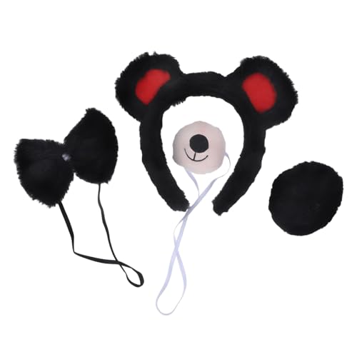 LIFKOME Plüschbär-ohr-stirnband Tierkostüm-zubehör Fliege-set Für Verkleidung Halloween-party Fotografie LIFKOME Plüschbär-ohr-stirnband Tierkostüm-zubehör Fliege-set Für Verkleidung Halloween-party Fotografie von LIFKOME