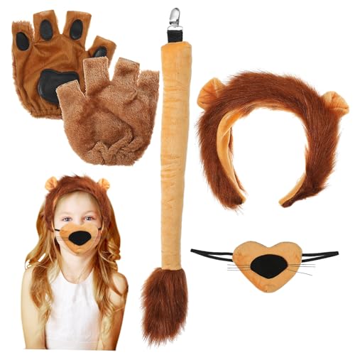 LIFKOME Kostümzubehör-set: Ohren Nase Handschuhe Stirnband für Halloween-partys von LIFKOME
