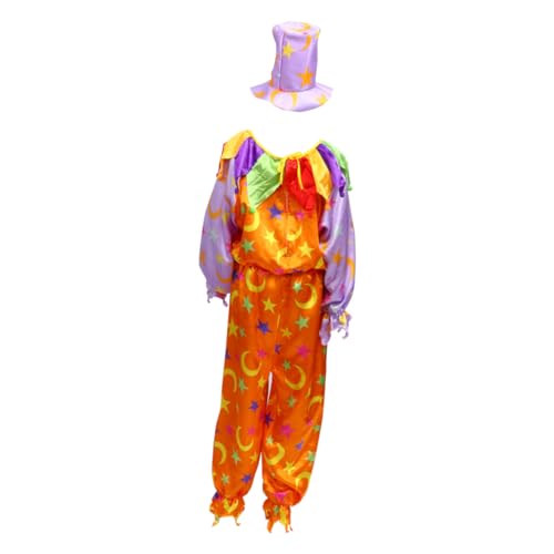 LIFKOME Halloween-kostüm Einzigartiger Clownanzug mit Sternen und Mond Ideal für Maskerade Geburtstag und Party von LIFKOME