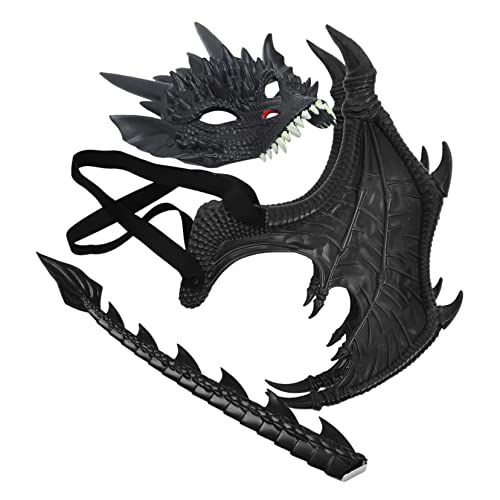 LIFKOME 1 Satz Drachenkostüm Set für Halloween Verkleidung mit Maske Flügeln und für Jungen und Mädchen für Cosplay und Partys von LIFKOME