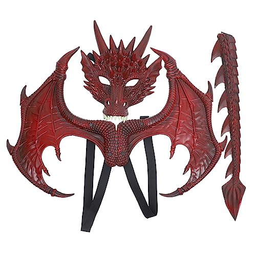 LIFKOME 1 Satz Drachenkostüm Set für Leichtes Halloween Accessoire mit Maske Flügeln und für Jungen und Mädchen für Cosplay Partys und Fotoshootings LIFKOME 1 Satz Drachenkostüm Set für Leichtes Halloween Accessoire mit Maske Flügeln und für Jungen und Mädchen für Cosplay Partys und Fotoshootings von LIFKOME