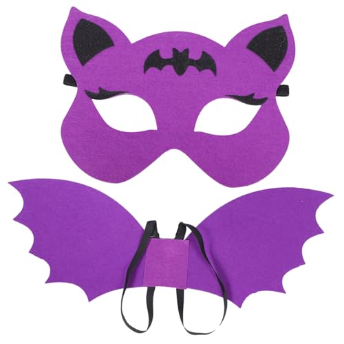 LIFKOME 1 Satz Fledermaus Maske Flügel Halloween Kinderkostüme Maskerade Tierische Maske Schläger Cosplay Fledermauskostüm Für Fledermausmaske Zum Verkleiden Vlies LIFKOME 1 Satz Fledermaus Maske Flügel Halloween Kinderkostüme Maskerade Tierische Maske Schläger Cosplay Fledermauskostüm Für Fledermausmaske Zum Verkleiden Vlies von LIFKOME