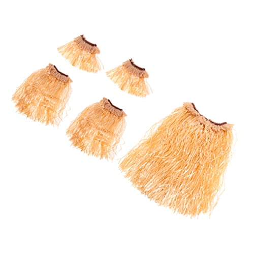 LIFKOME 1 Satz Hawaiianischer Hula Five Dekorationen Kostüm Hula-rock Aus Gras Party Luau-outfit Für Frauen Girlande Abschlussball Anzug Thematisiert Luau Geburtstag Plastik Khaki von LIFKOME